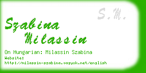 szabina milassin business card